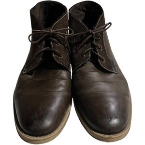 Stacy Adams Cagney Brown Leather Chukka Boots Men's Size 12 W Classic Minimalist